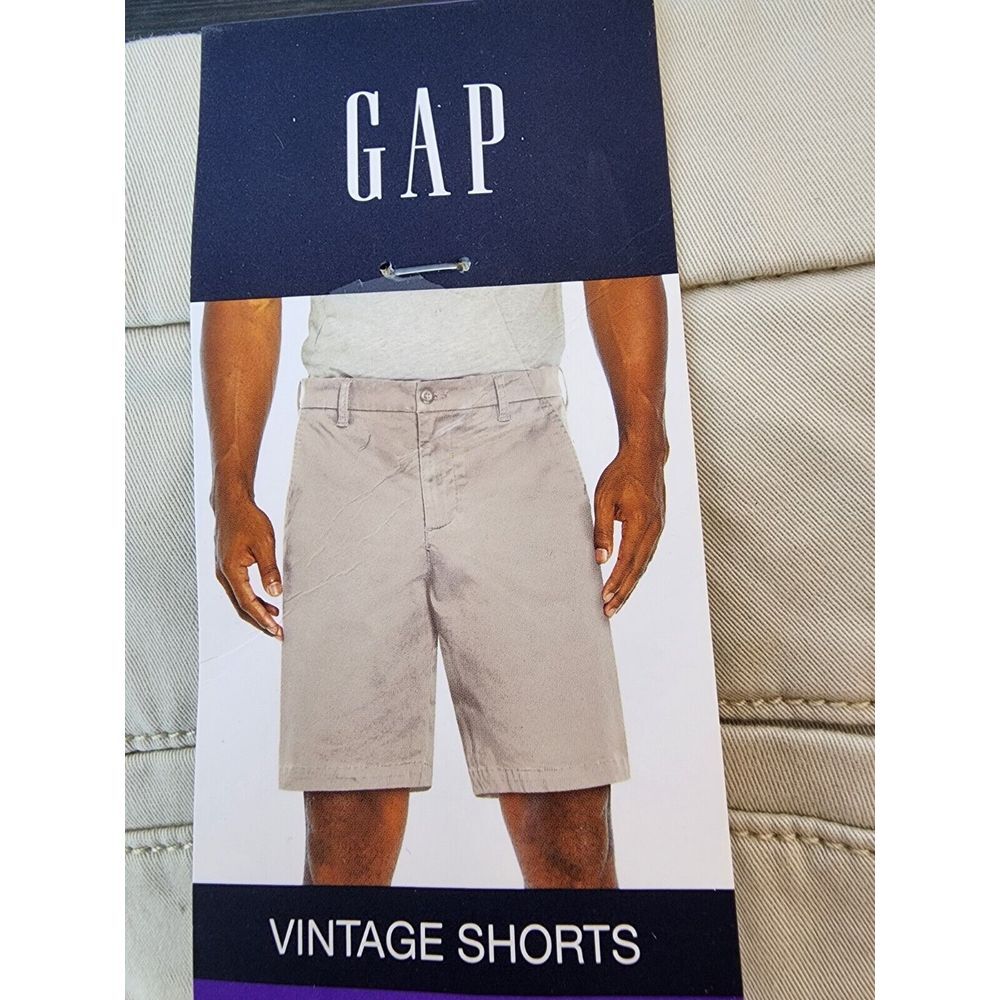 Gap Vintage Shorts Oatmeal Tan Size 40 Inseam 10 inches Mens New $54.50 Retail